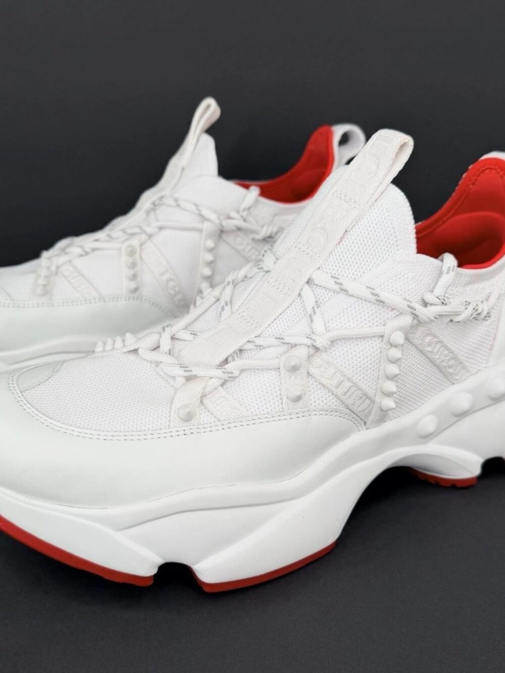 CHRISTIAN LOUBOUTIN Trailrun Leather Neopren Studded Sneakers EU 44.5 - US 11.5